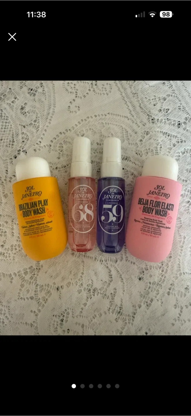 4 Sol de Janeiro Fragrance Mist & Body Wash Set 🆕 Sealed