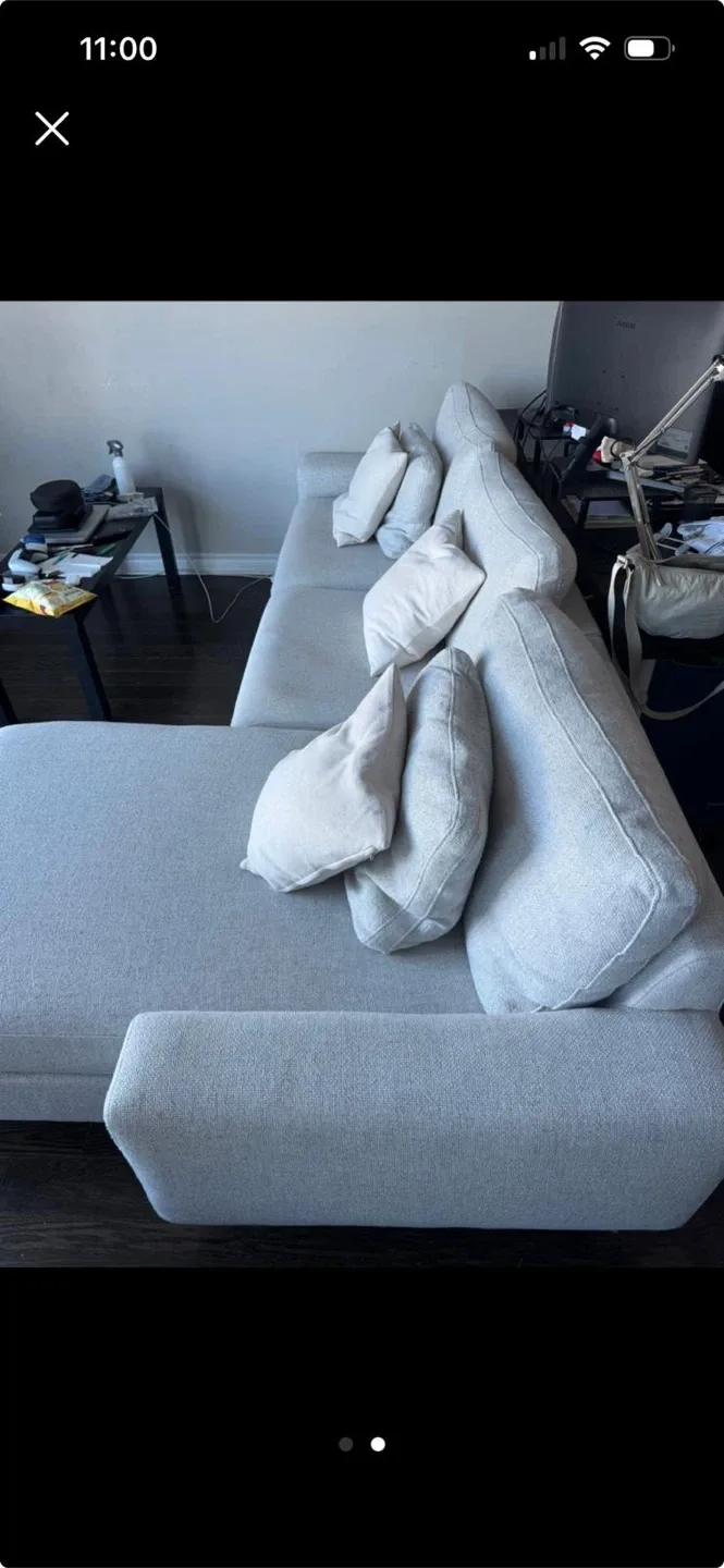 Light Grey Sectional Sofa image indicator(2)