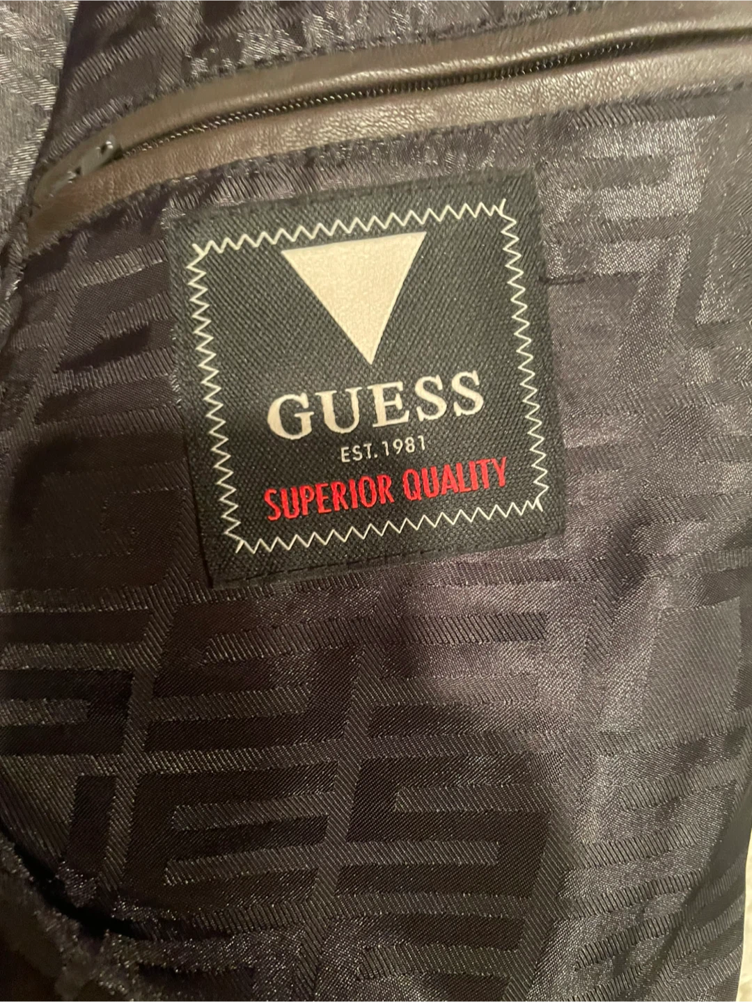 Guess Brown Leather Jacket - Size L - photo 4
