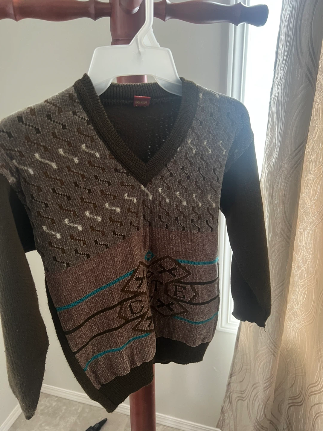 Boys' Brown Patterned Sweater size 6 - photo 2