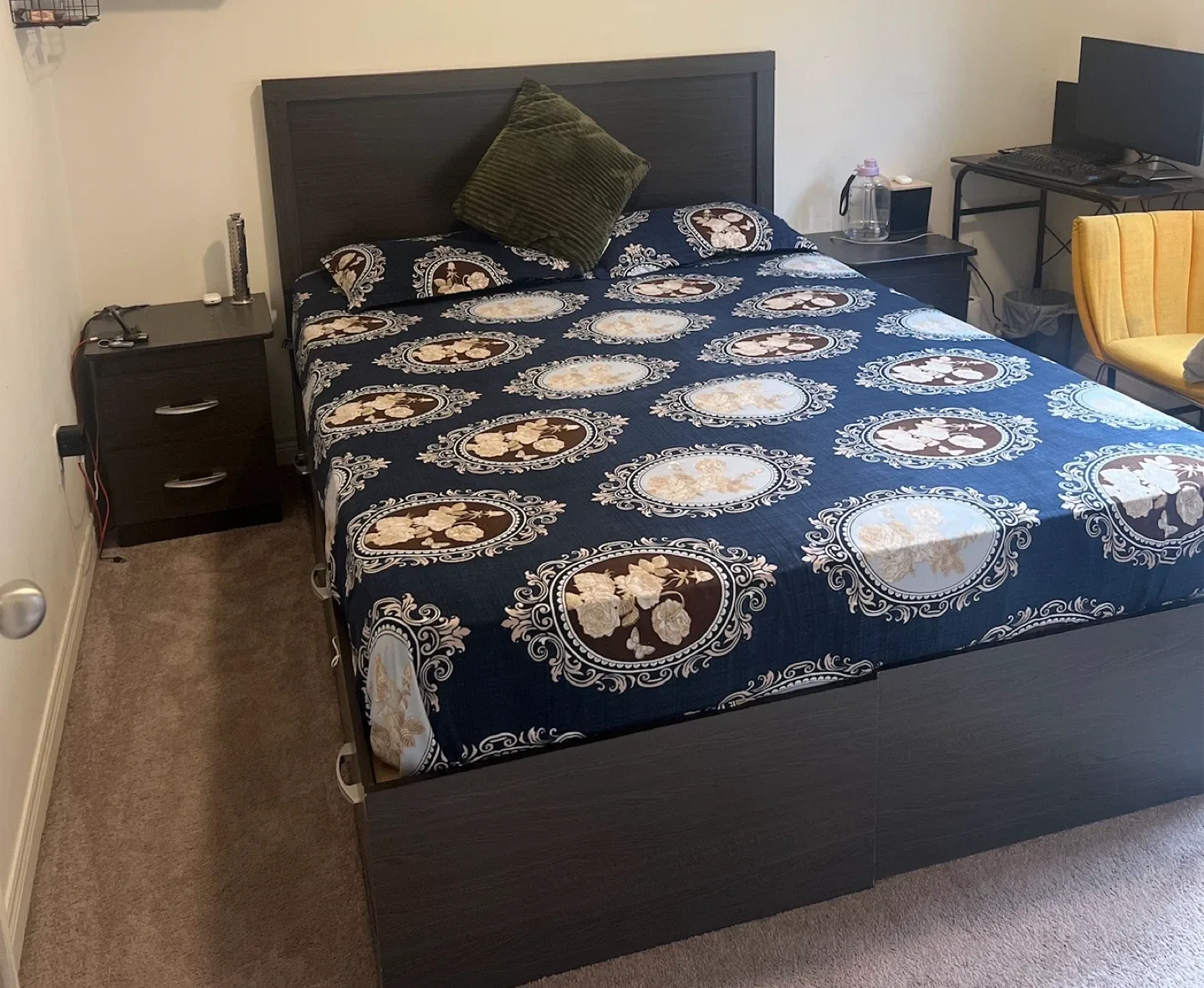 Queen Size Bed Frame with Storage