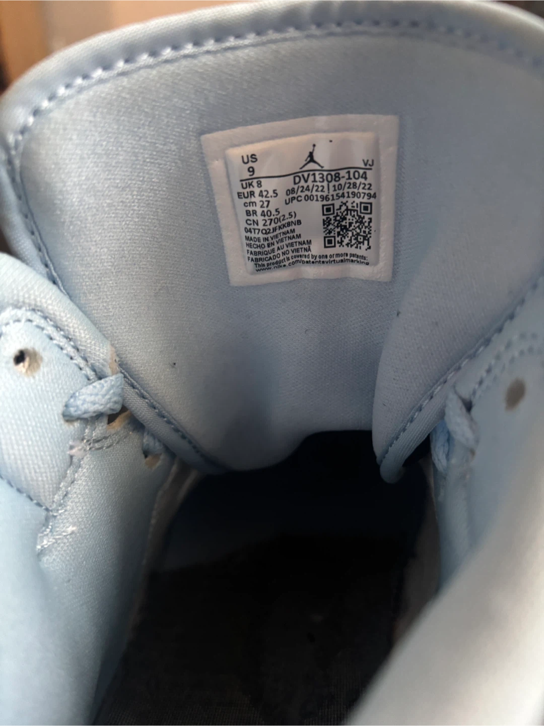Air Jordan 1 Mid SE Ice Blue Size 9 - photo 5
