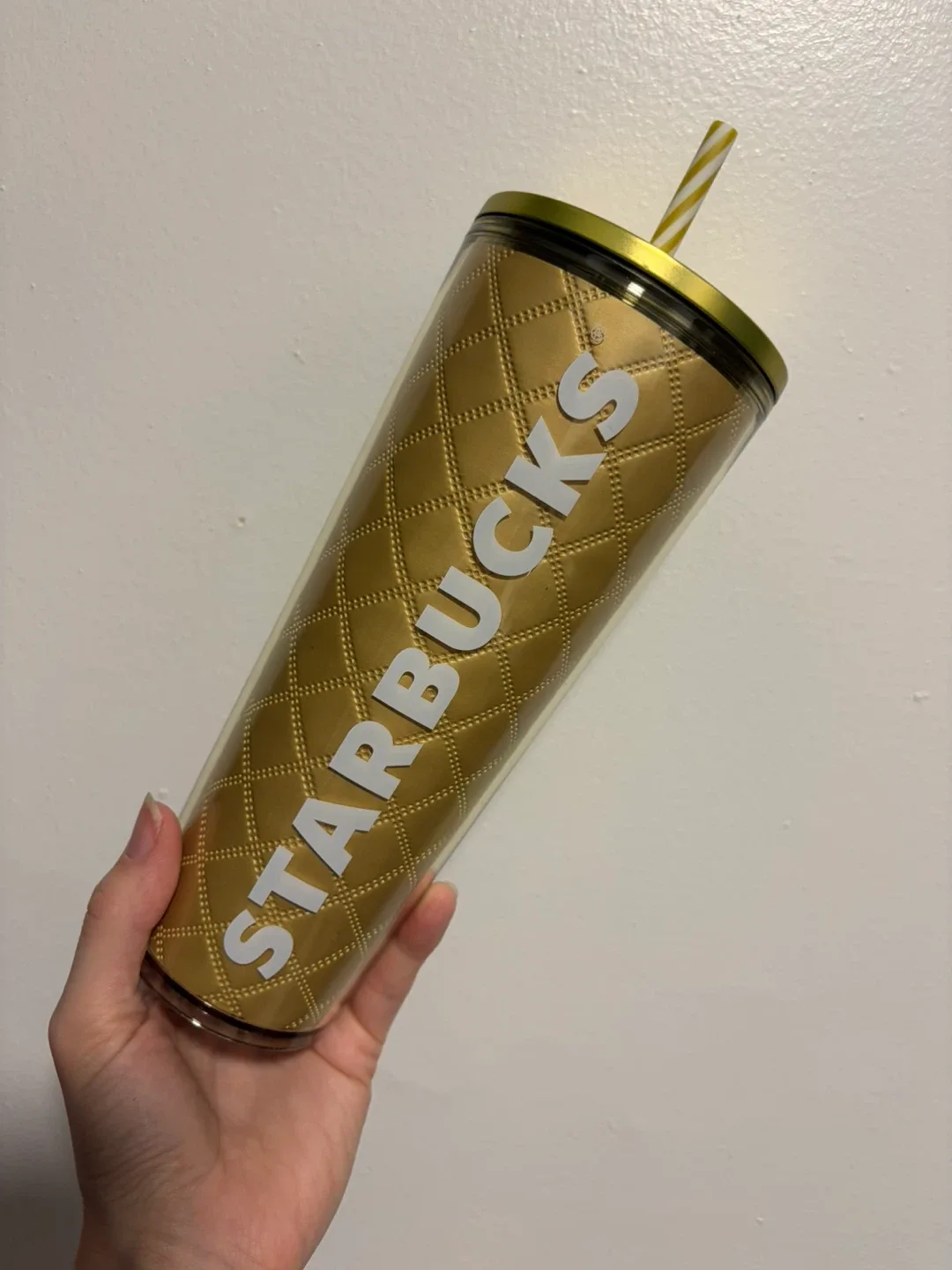 Starbucks Gold Quilted Tumbler
