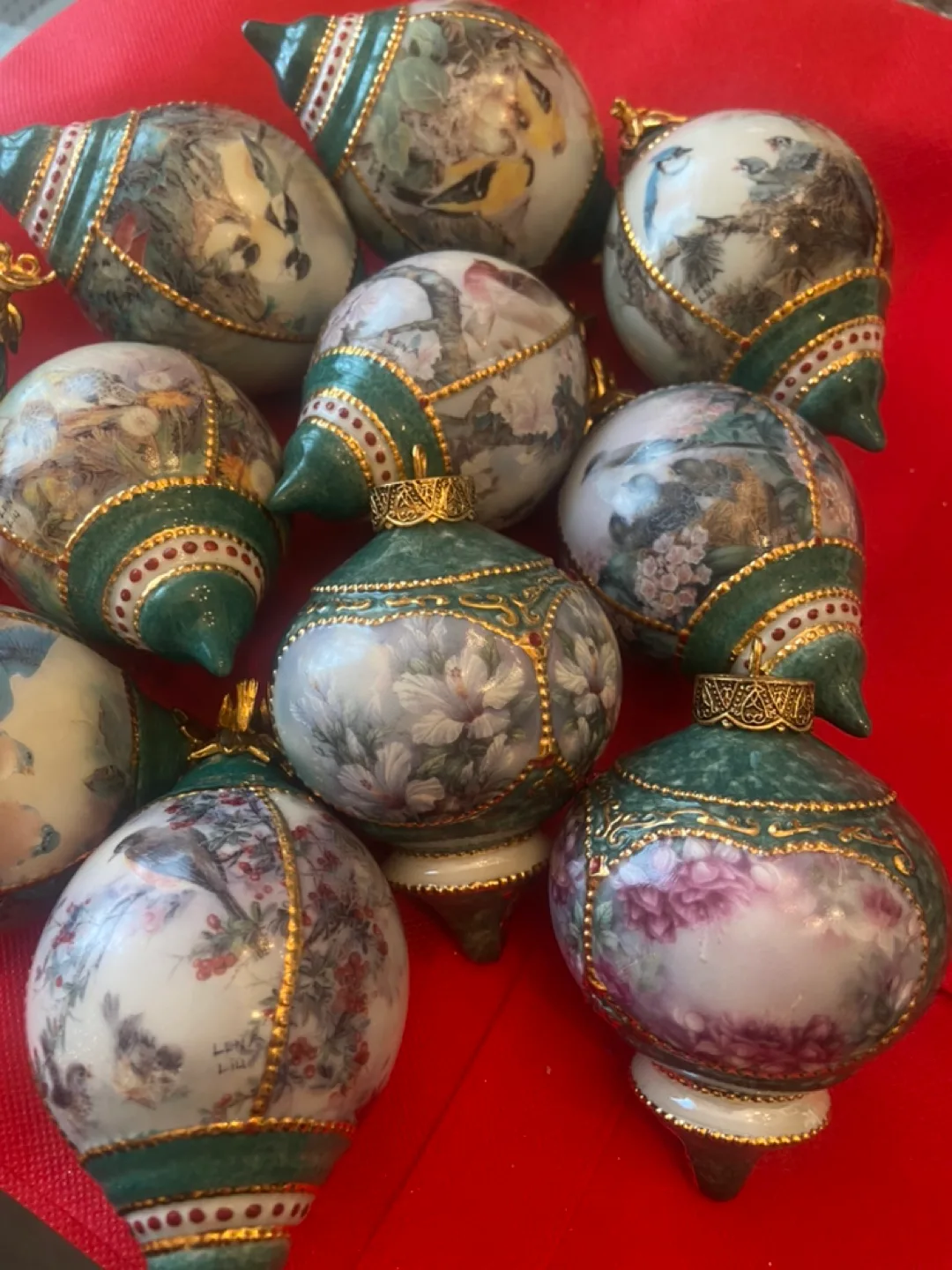 Vintage Decorative Christmas Ornaments (Set of 11)