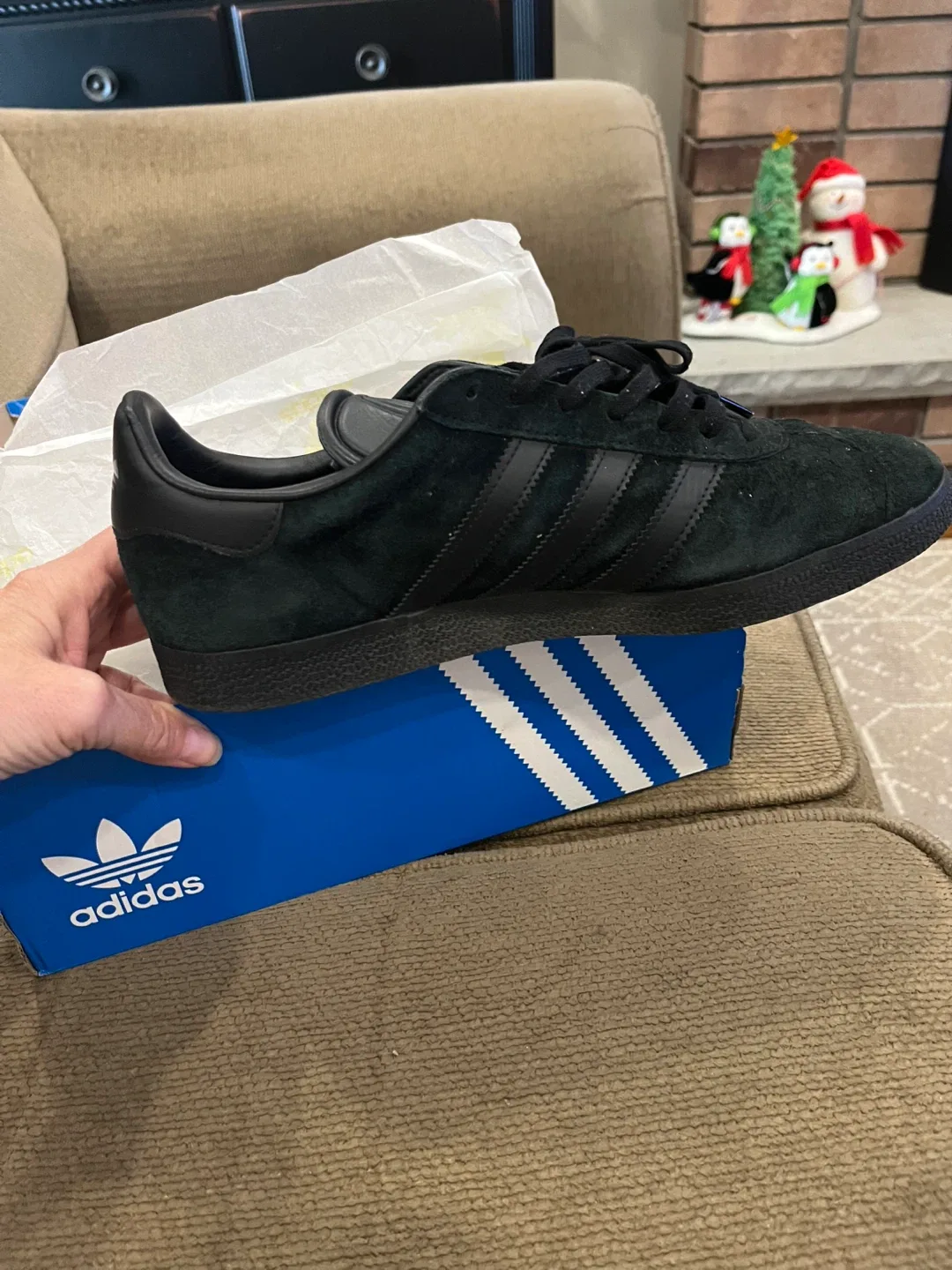 Adidas Gazelle Black, Men's US 10