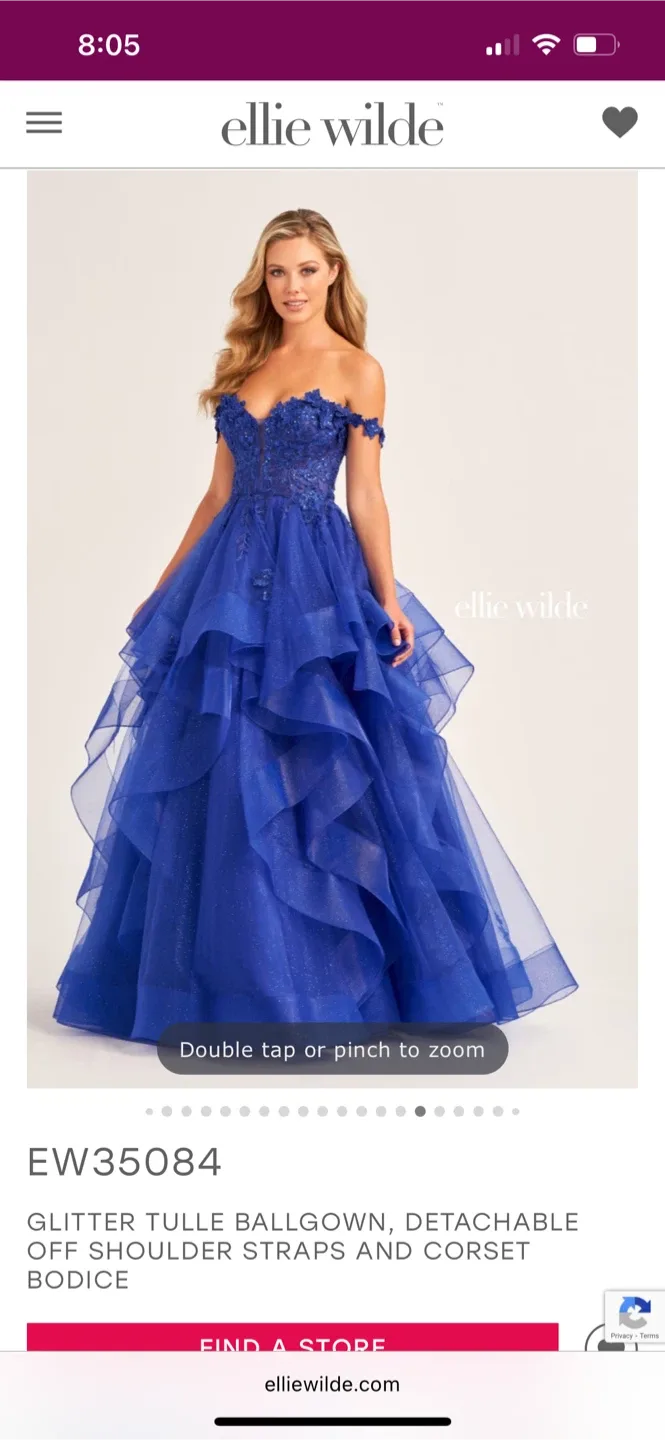 Ellie Wilde EW35084 Glitter Tulle Ballgown