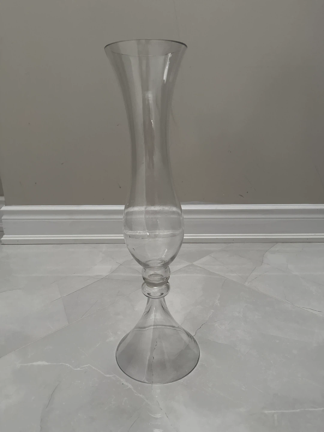 Clear Glass Trumpet Vase