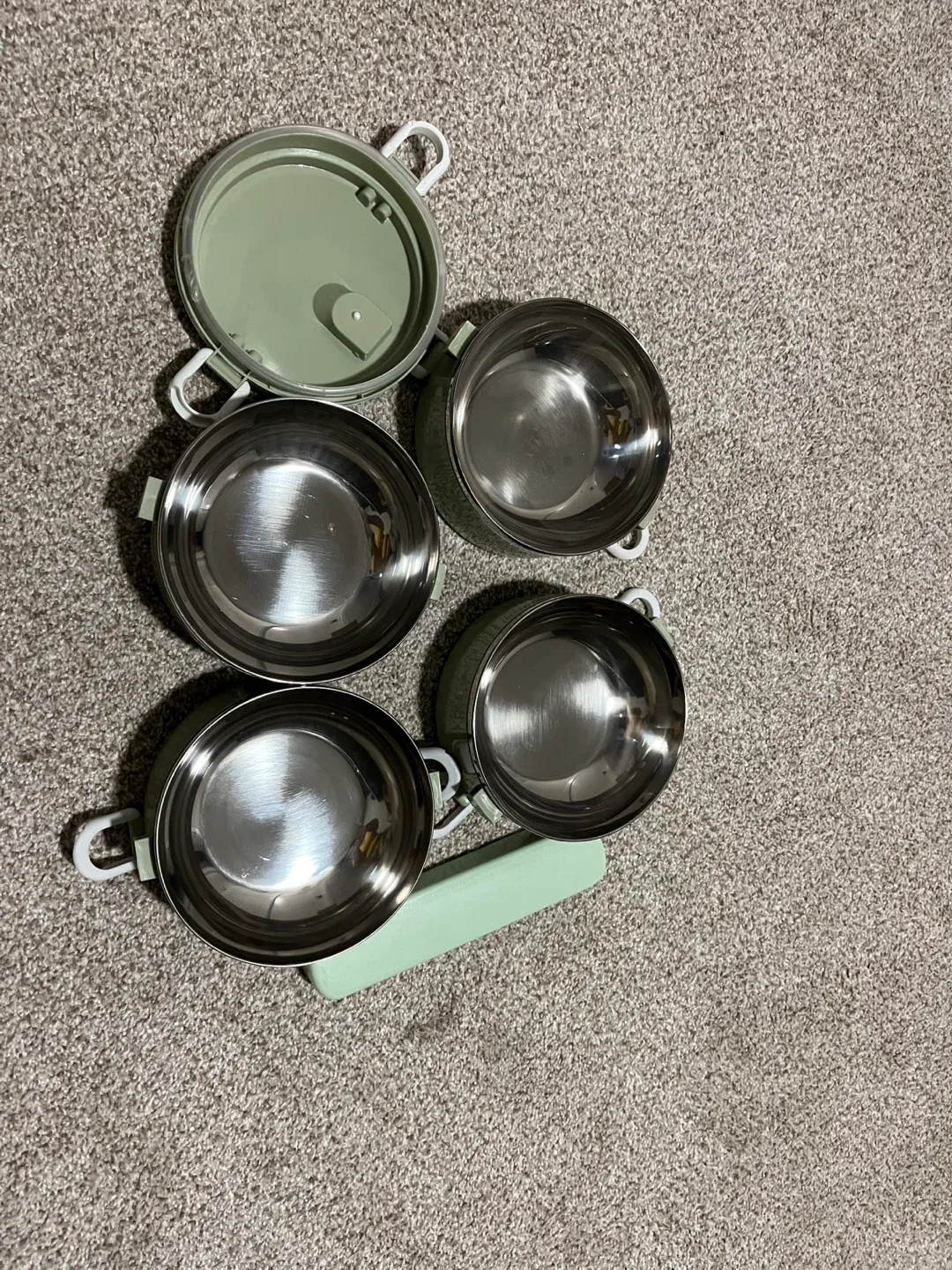 Green Stainless Steel Bento Lunch Box image indicator(3)