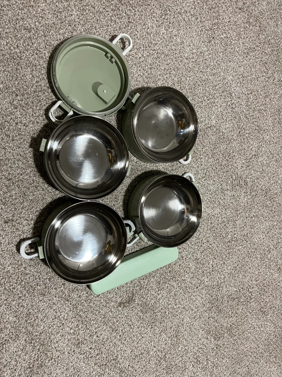 Green Stainless Steel Bento Lunch Box image indicator(4)