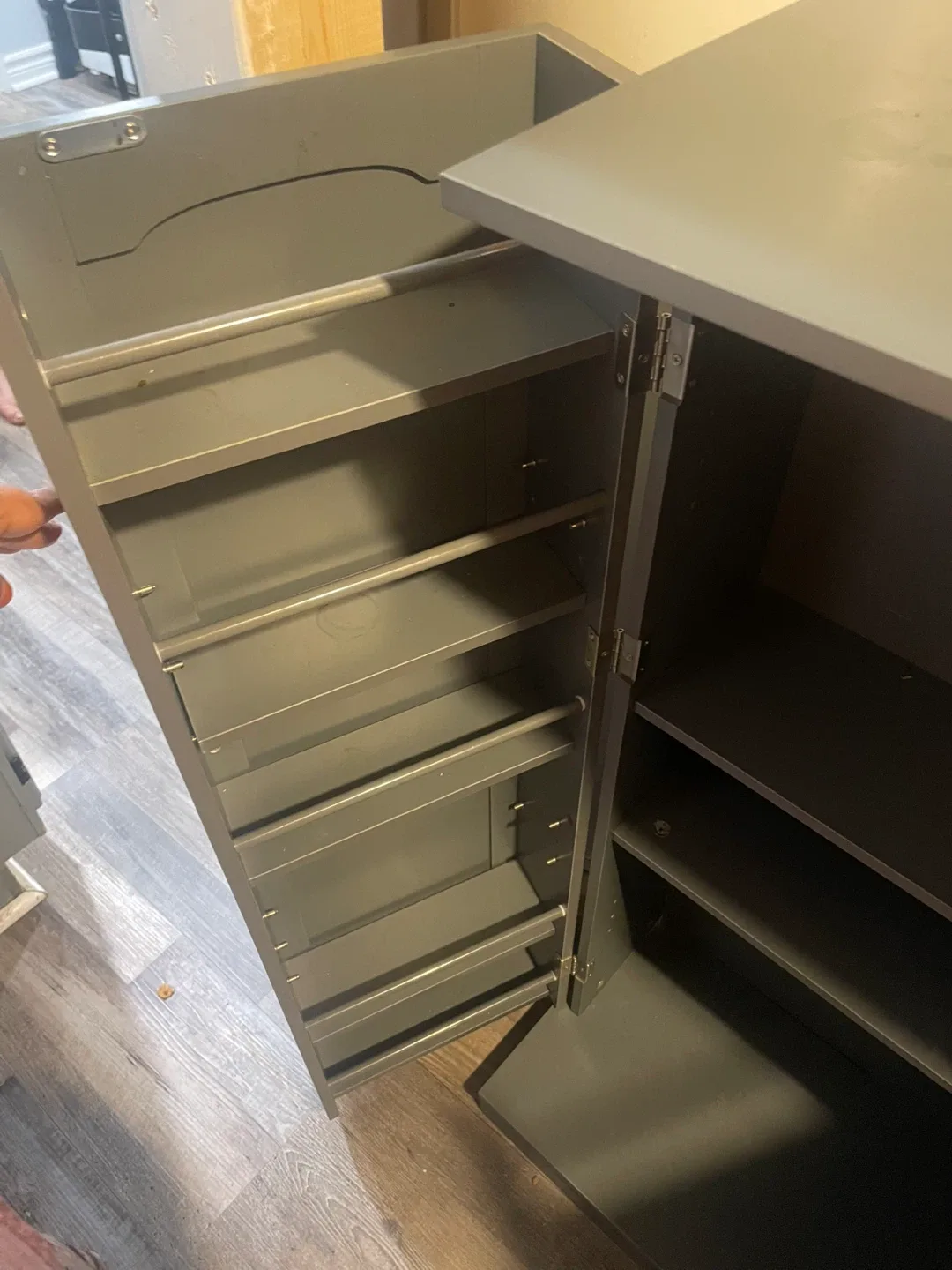 HOMCOM Kitchen Pantry Cabinet - Grey image indicator(7)