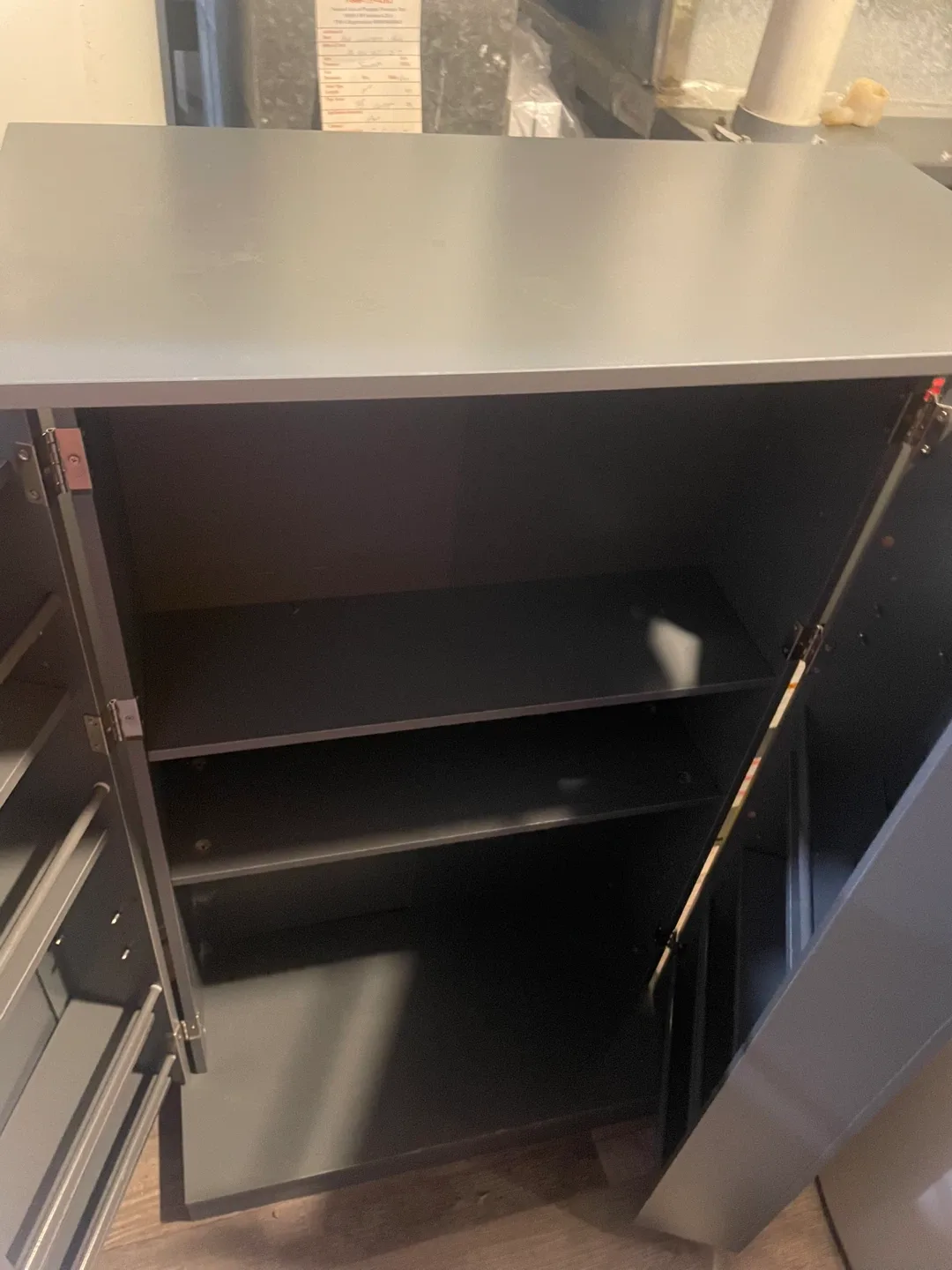 HOMCOM Kitchen Pantry Cabinet - Grey image indicator(8)