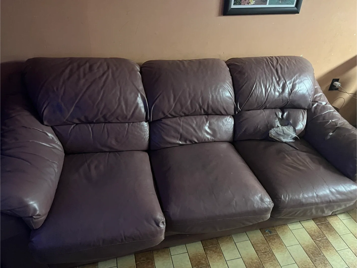 Leather Sofa - Good Condition