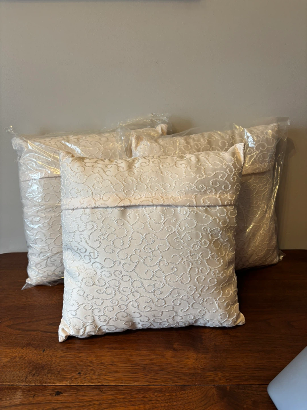 Decorative Throw Pillow s- Cream Colour