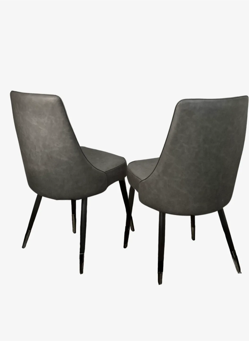 Set of 2 Gray Upholstered Dining Chairs image indicator(5)