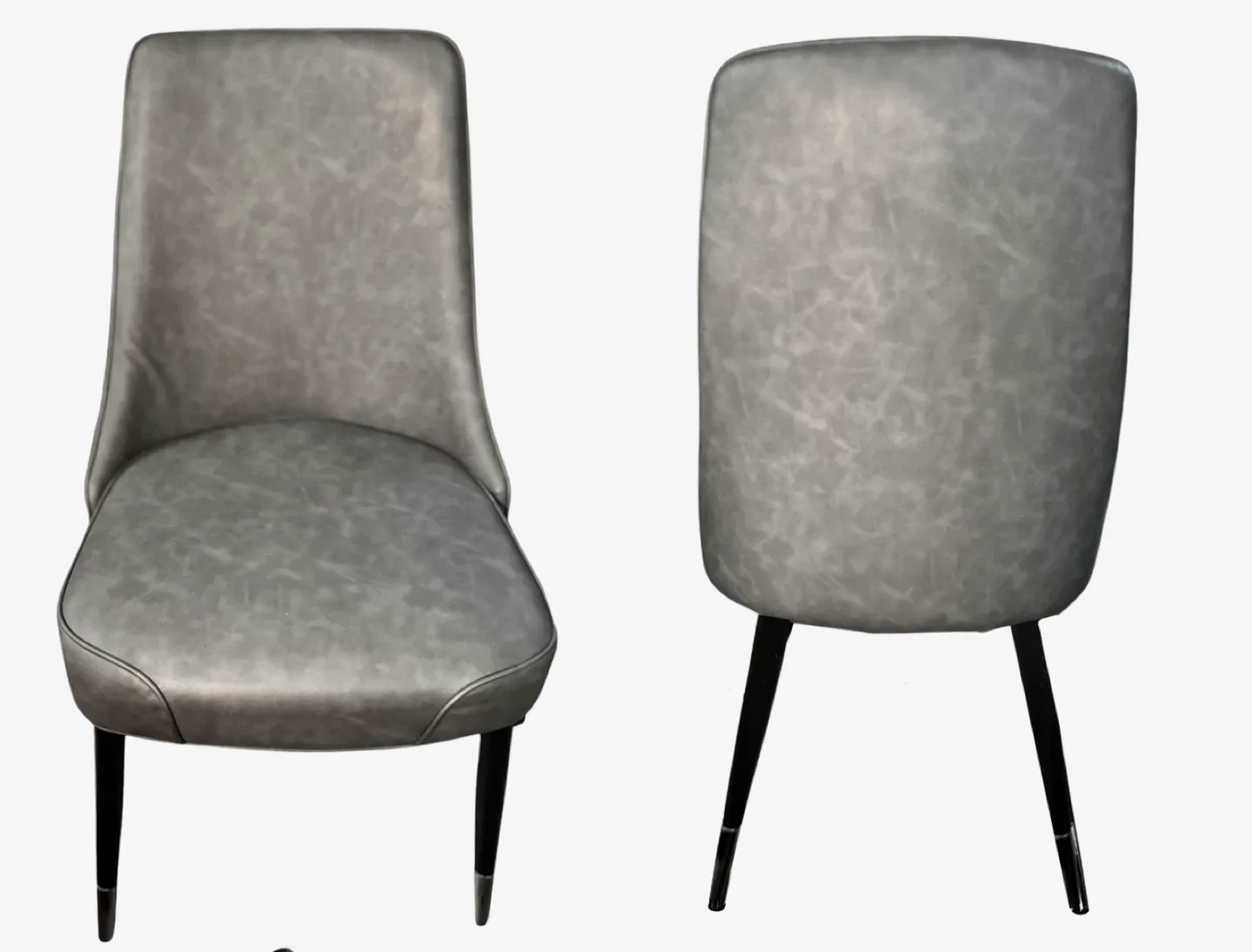 Set of 2 Gray Upholstered Dining Chairs image indicator(6)