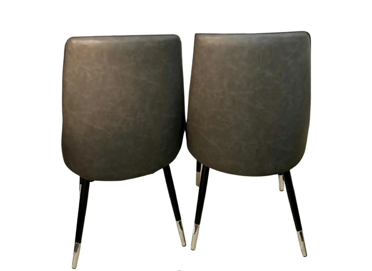 Set of 2 Gray Upholstered Dining Chairs image indicator(3)