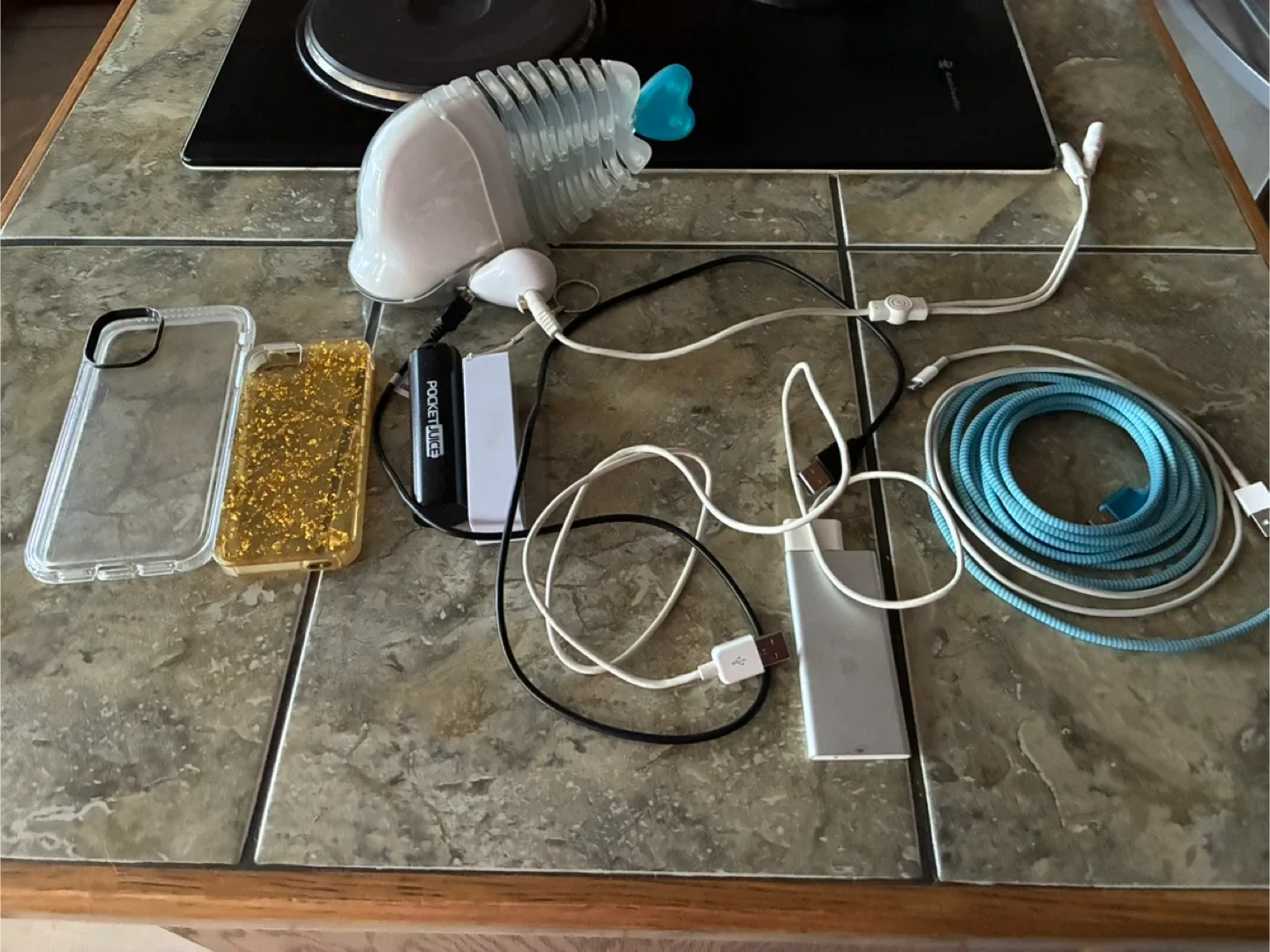 Phone cases, chargers, and cables