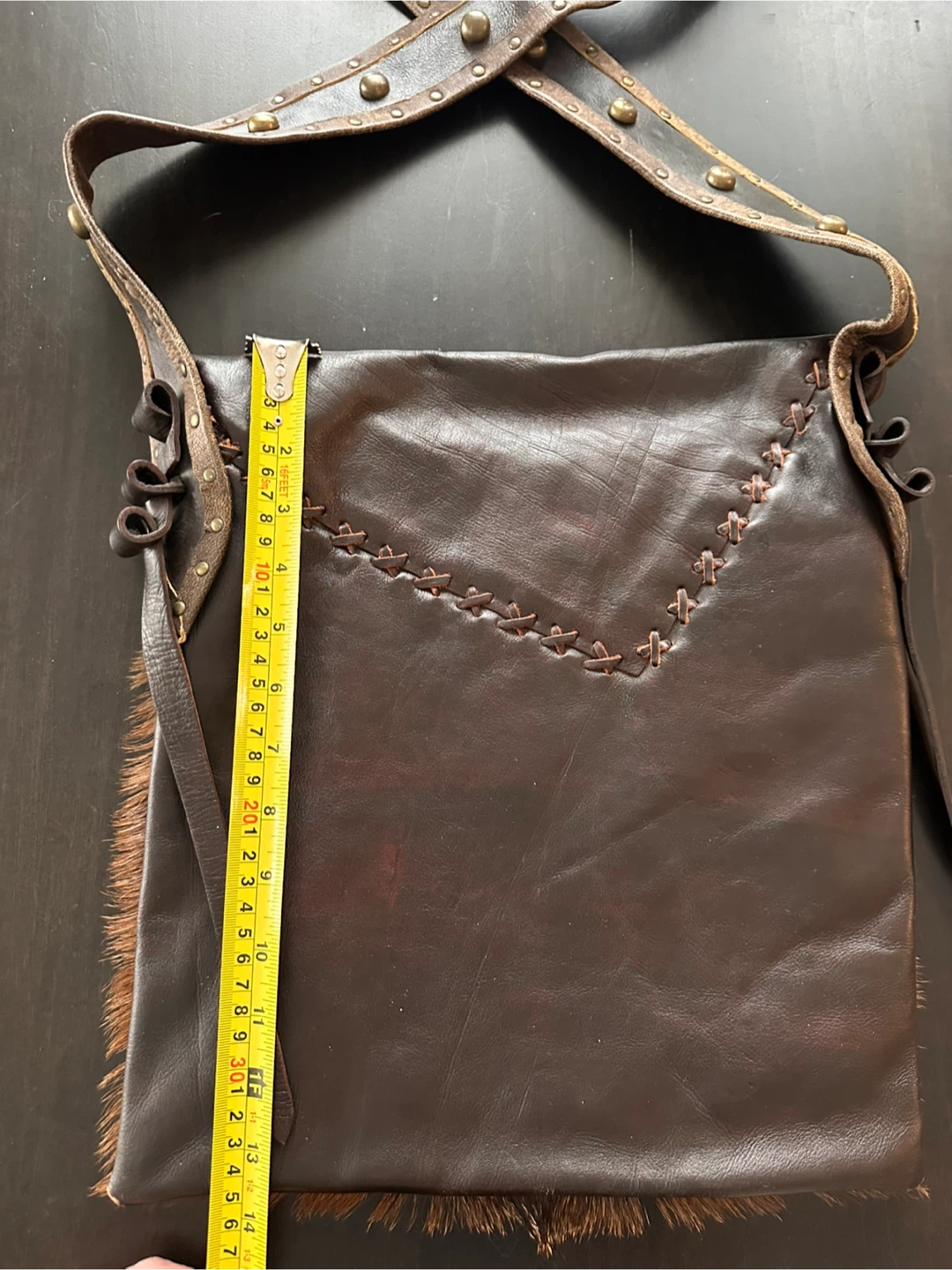 Leather & Cowhide Shoulder Bag - photo 5