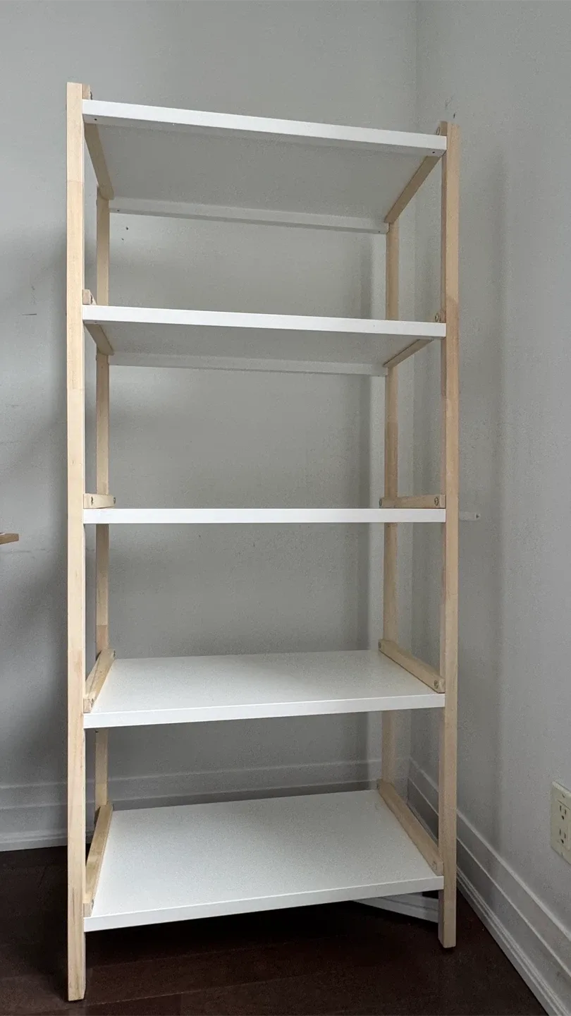 Ikea EKENABBEN Shelf Unit - White/Light Wood image indicator(2)