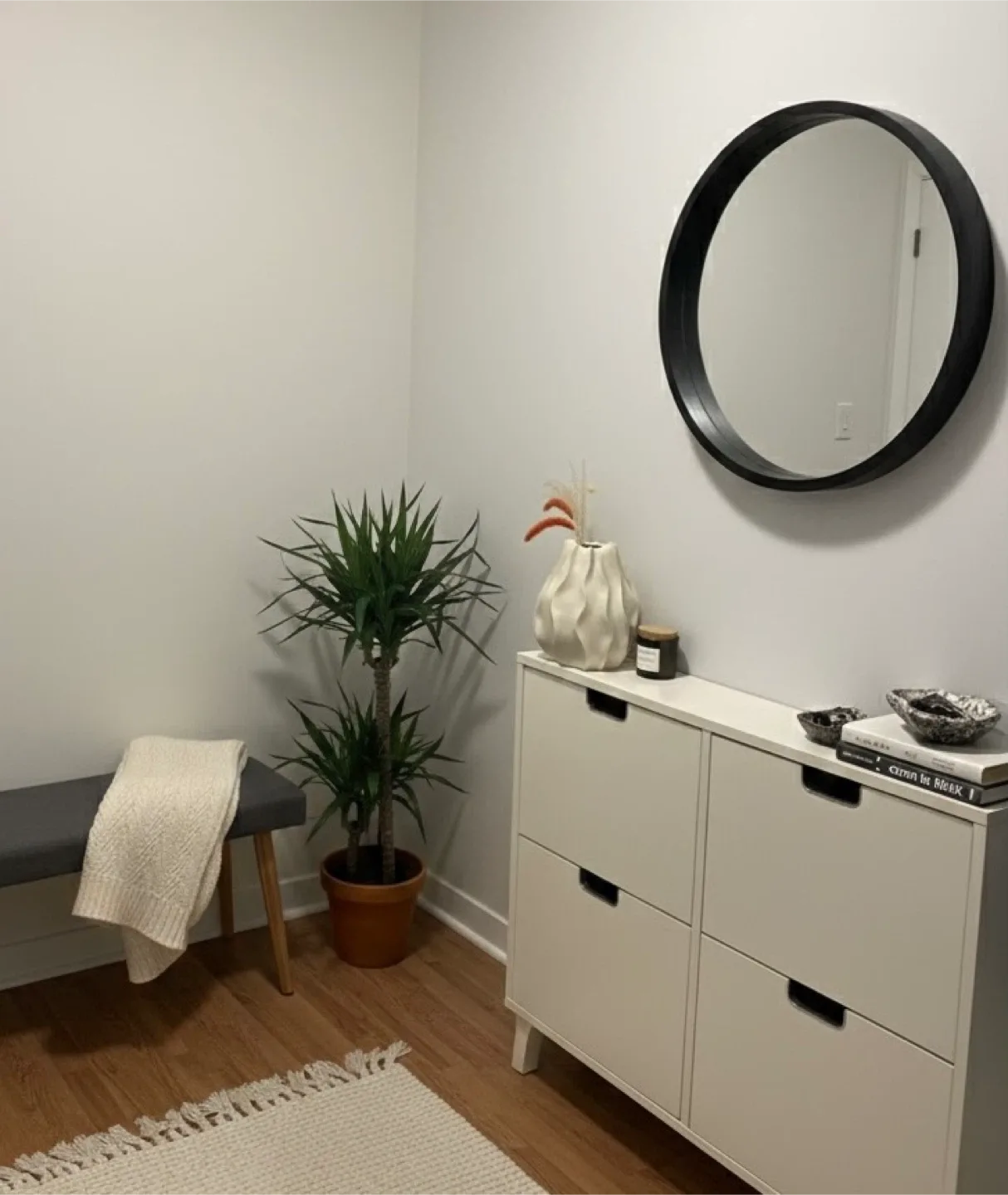 Black Wood Framed Mirror