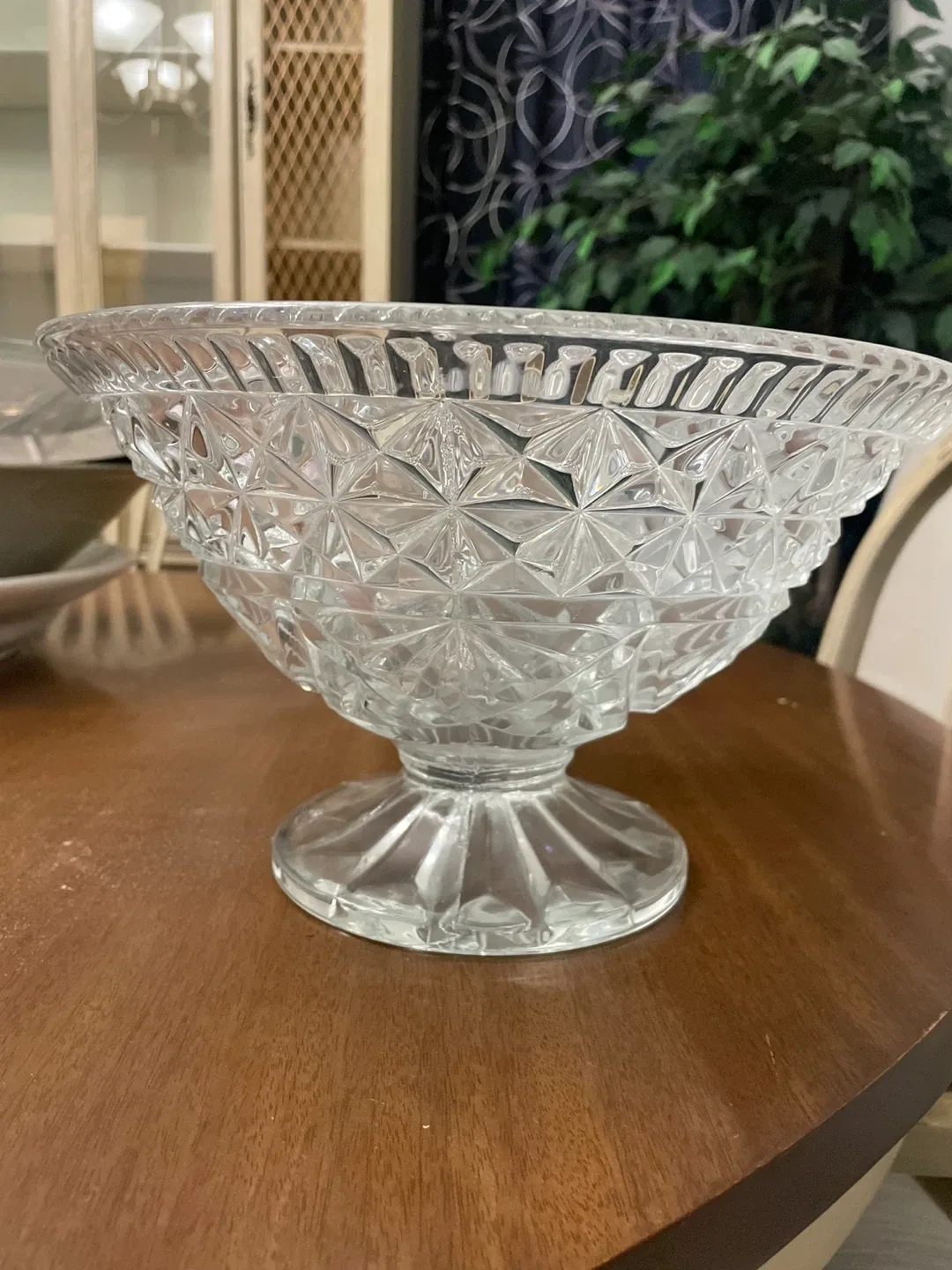 Crystal Glass Pedestal Bowl