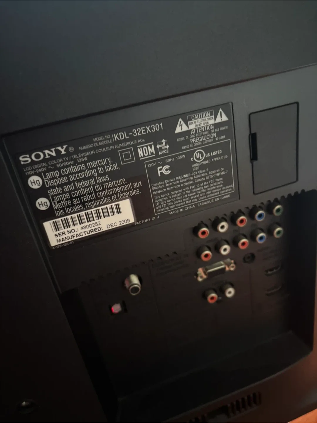 Sony Bravia KDL-32EX301 32" LCD TV image indicator(3)