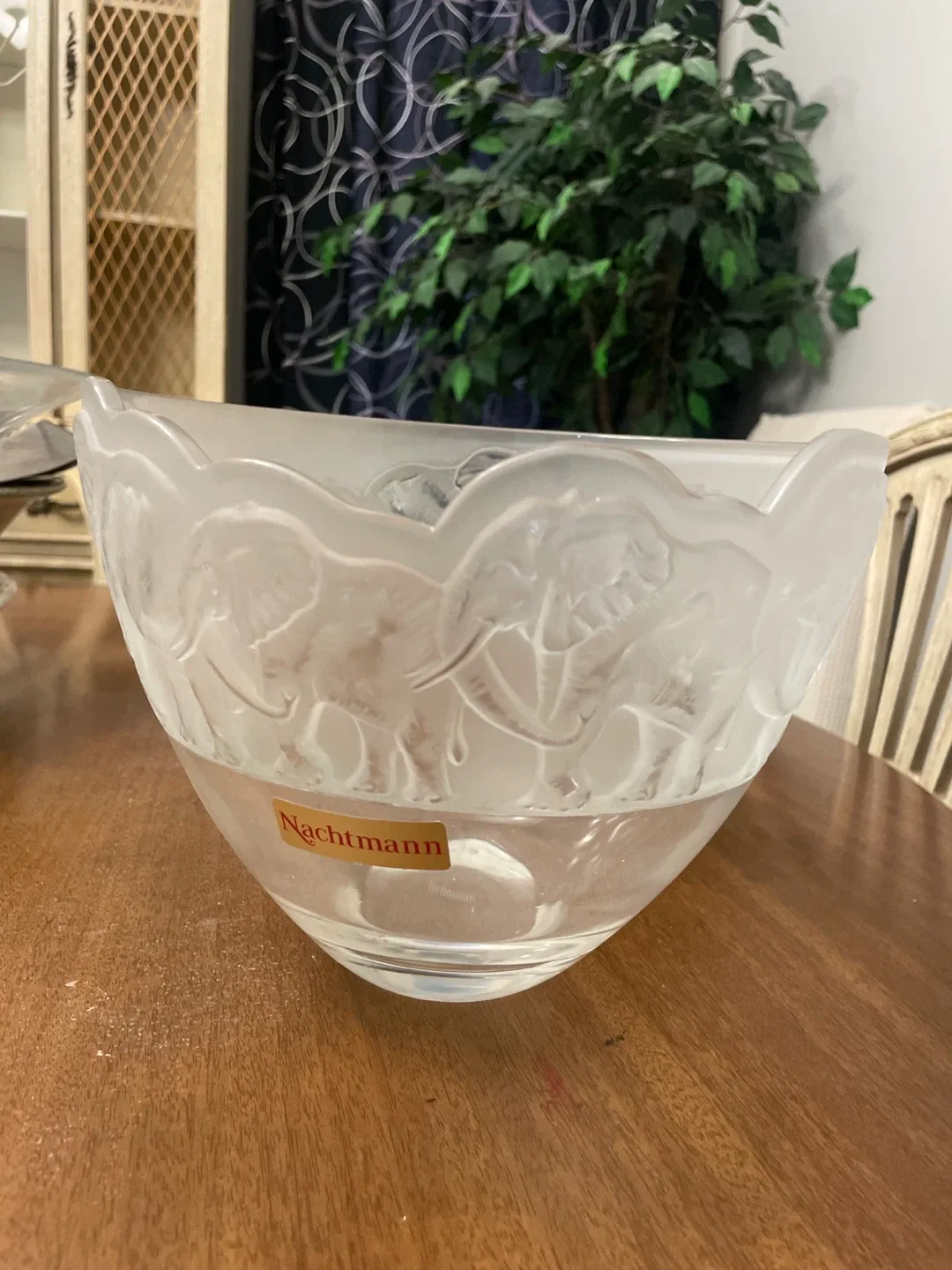 Nachtmann Crystal Bowl with Elephant Design