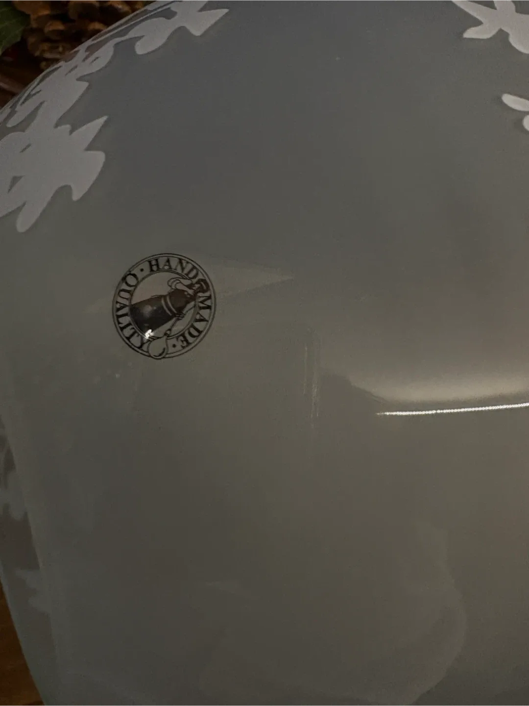 Handmade Glass Floral Pattern Lamp image indicator(3)