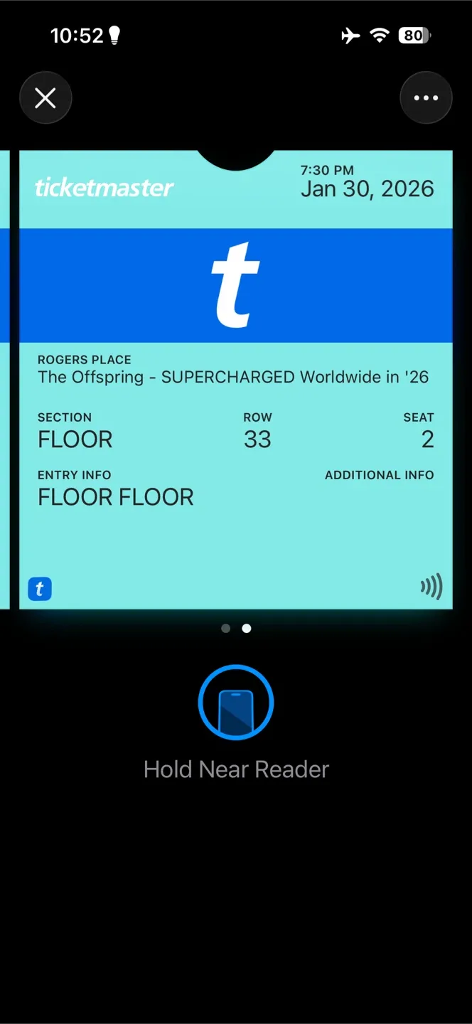 The Offspring Ticket - Rogers Place Jan 30, 2026