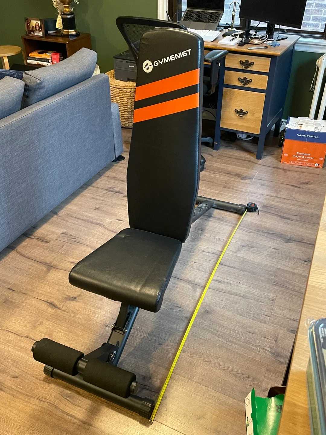 Gymenist Adjustable Weight Bench - Black