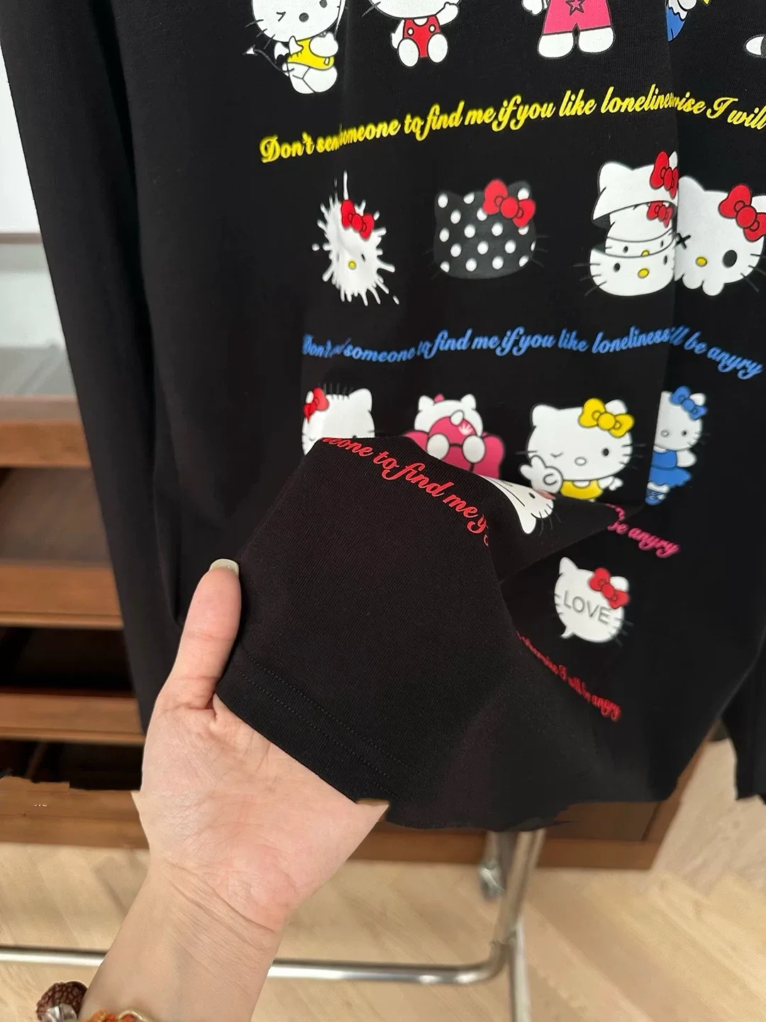 Hello Kitty Black Long Sleeve Top image indicator(3)