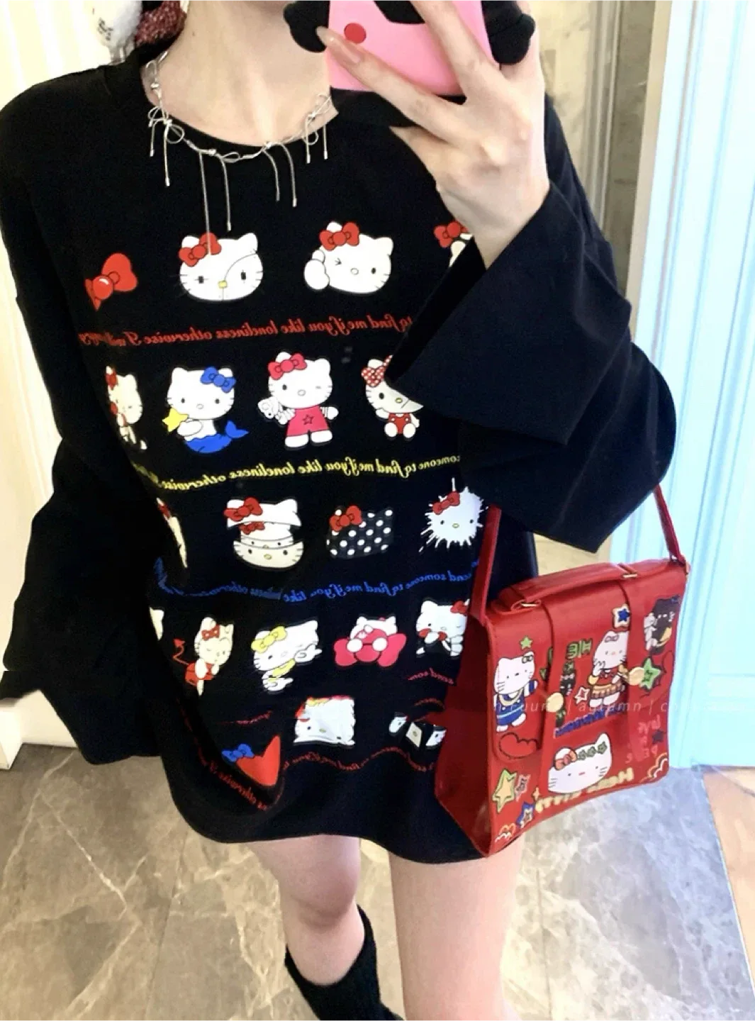 Hello Kitty Black Long Sleeve Top image indicator(5)