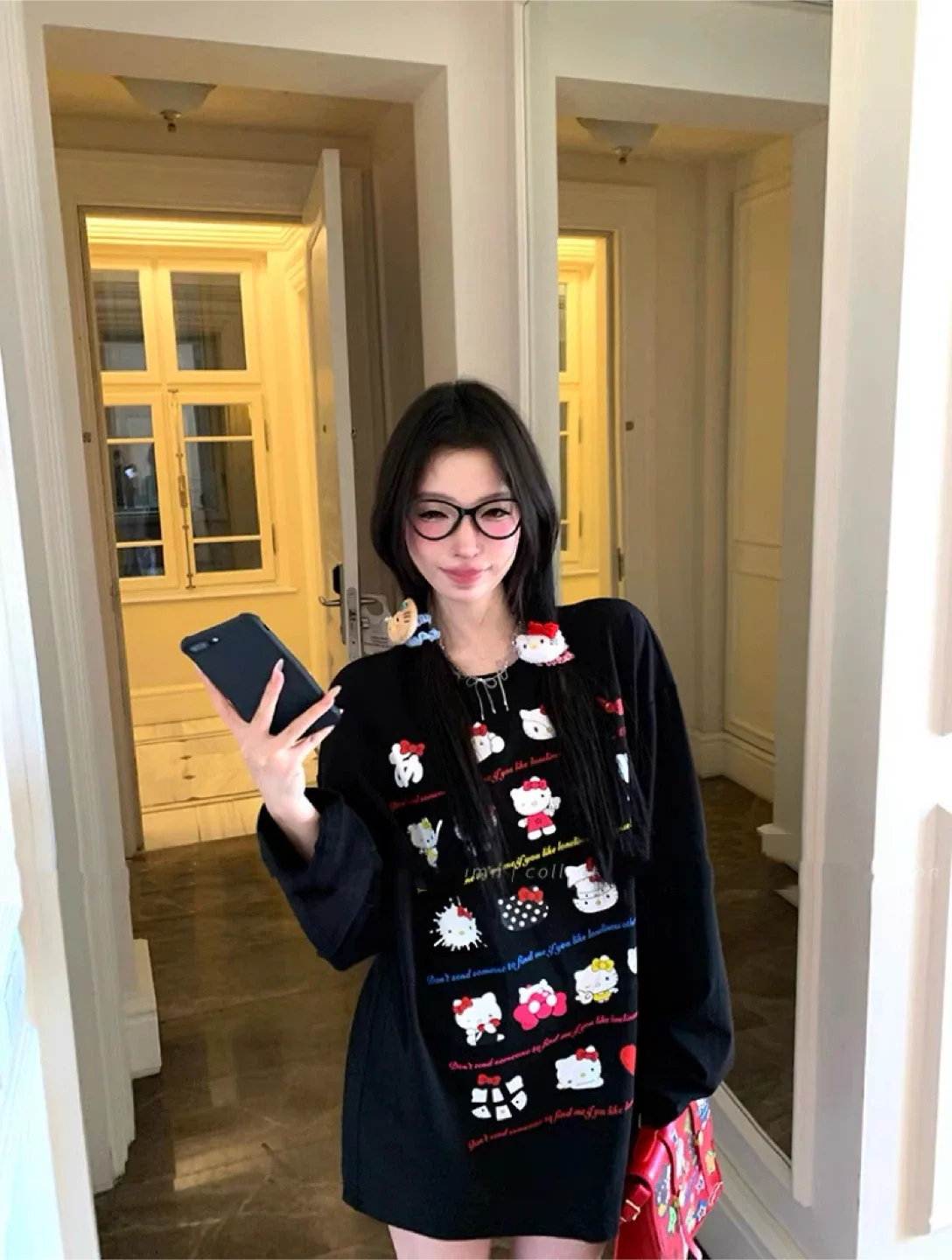 Hello Kitty Black Long Sleeve Top image indicator(4)