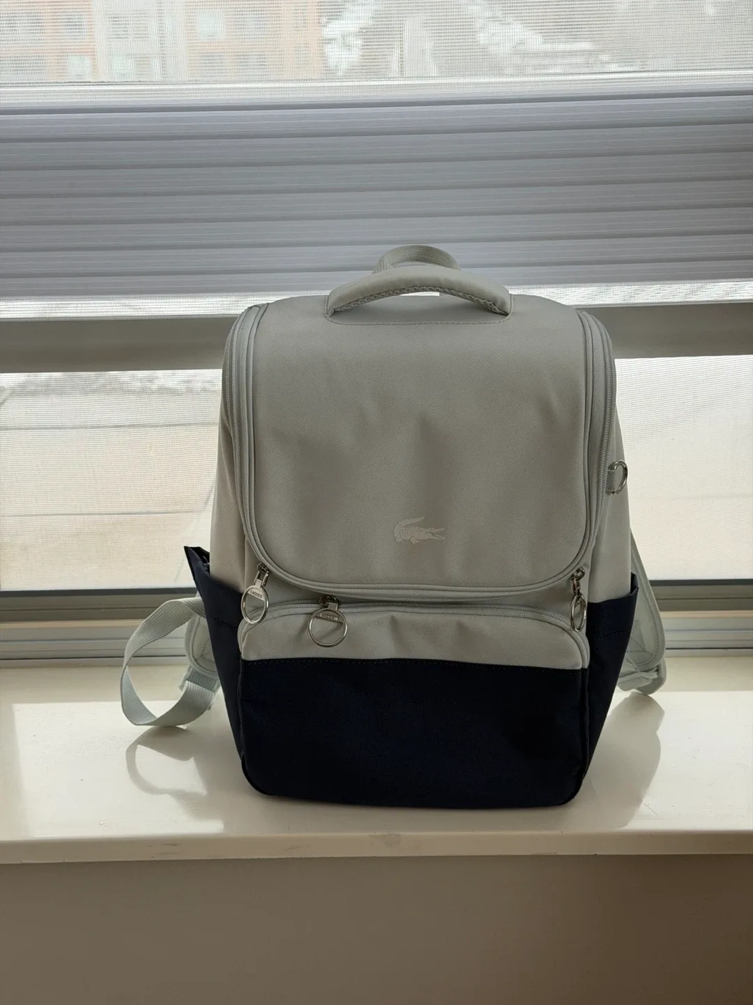 Kids Lacoste Backpack - Light Blue & Navy