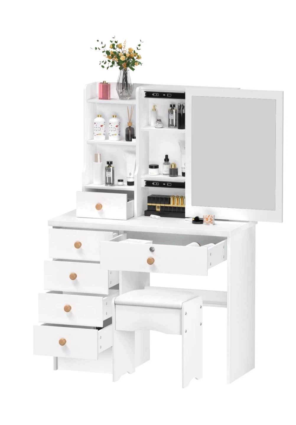 White Vanity Makeup Table - photo 4