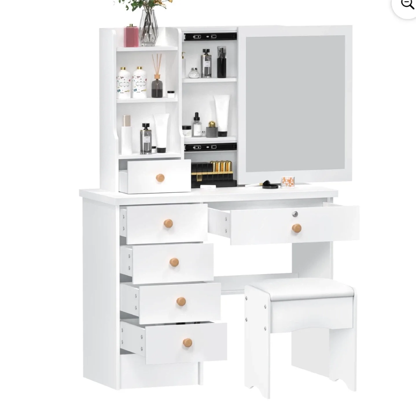 White Vanity Makeup Table image indicator(2)