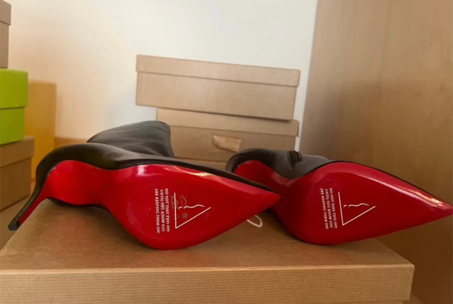 Christian Louboutin Black Leather Ankle Boots image indicator(2)