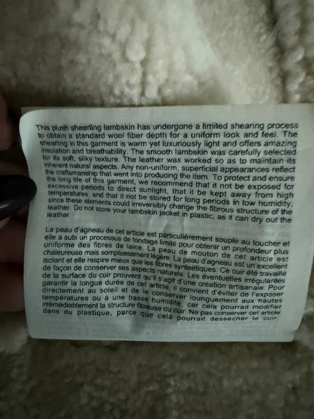 TOD'S Shearling Lambskin Leather Coat - Size 38 image indicator(6)