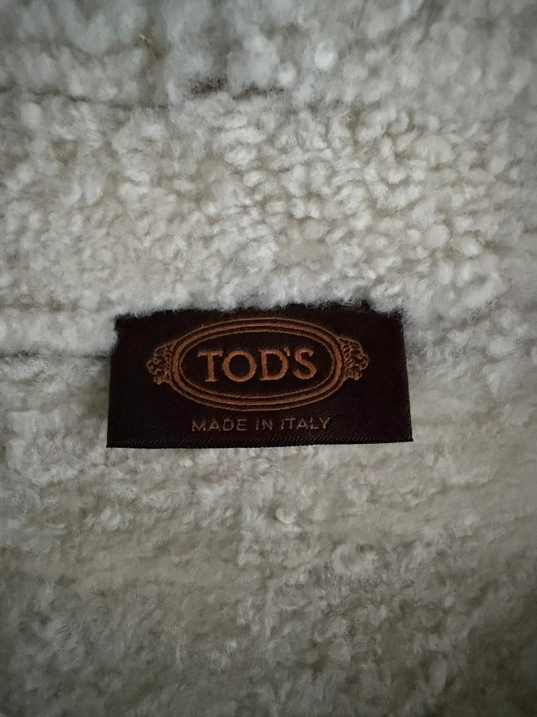 TOD'S Shearling Lambskin Leather Coat - Size 38 image indicator(7)