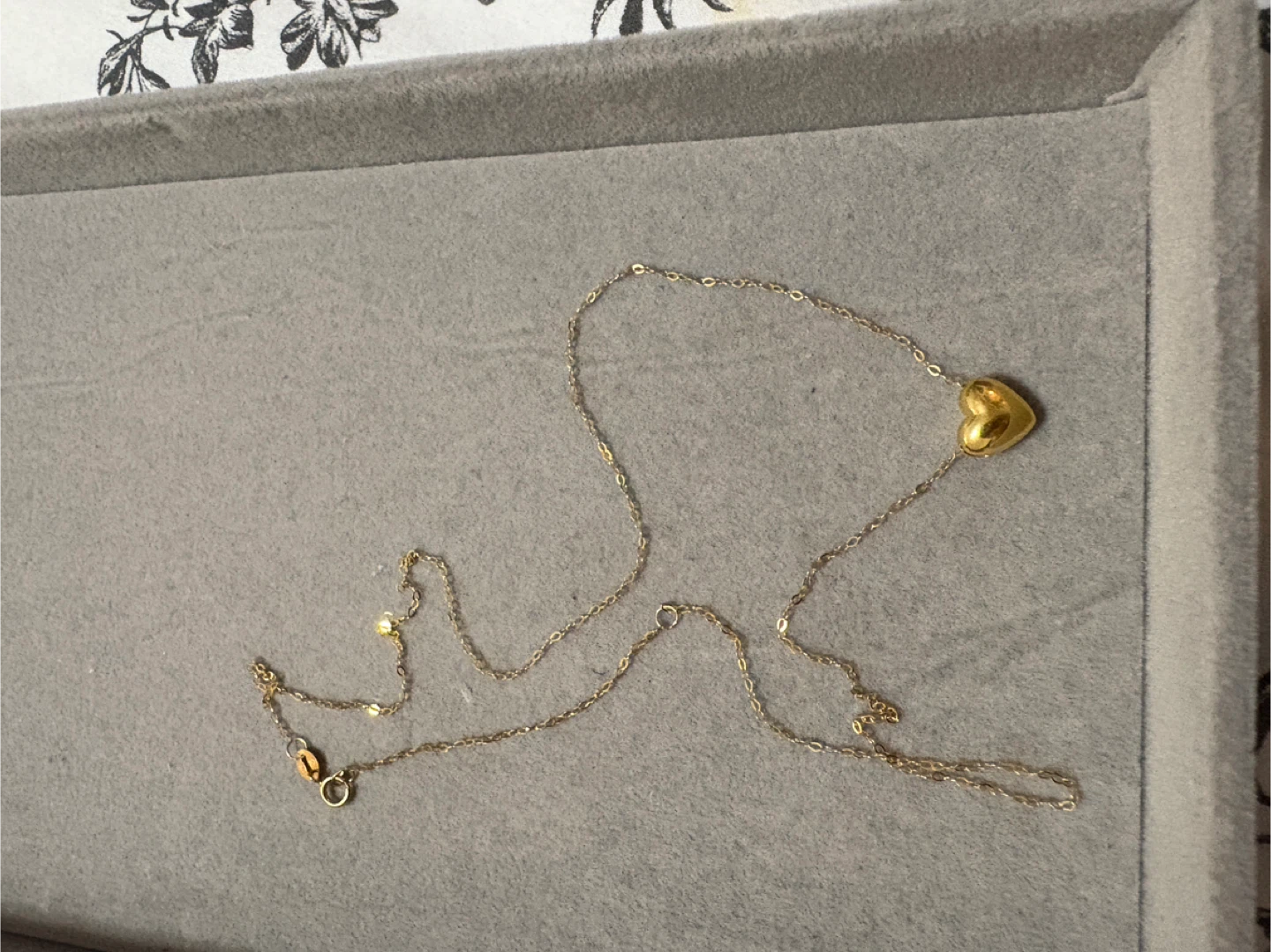 18k Real Gold Heart Pendant Necklace - photo 2