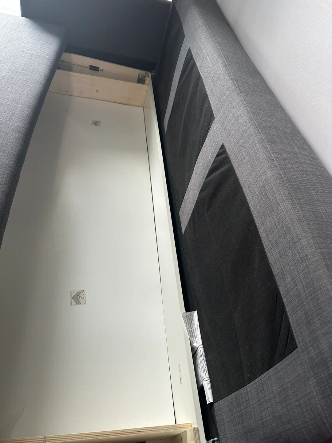 Grey Sofa Bed with Storage - photo 4