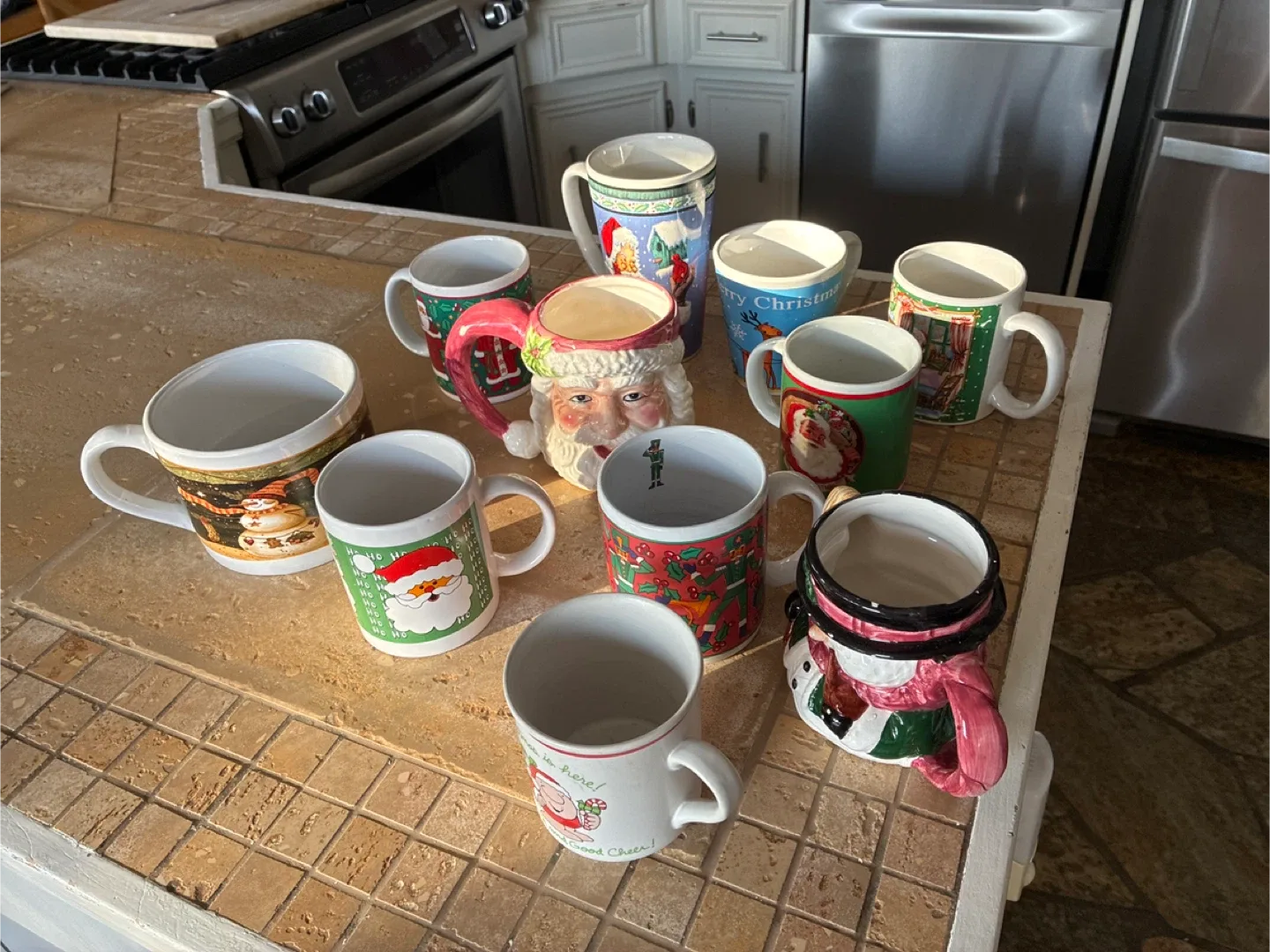 Christmas Holiday Mugs - set of 11