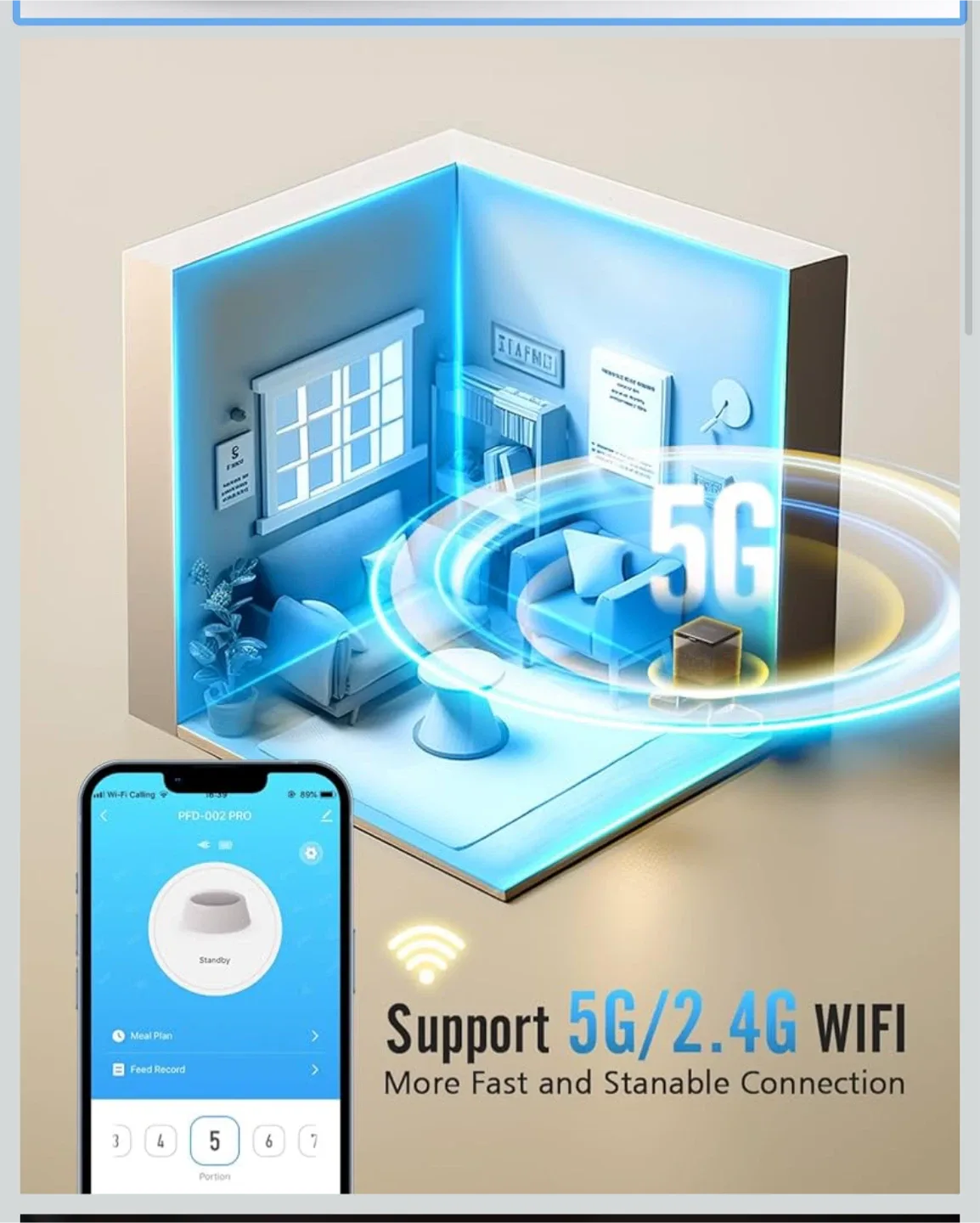 Oneisall Automatic Pet Feeder - Dual Bowl image indicator(4)
