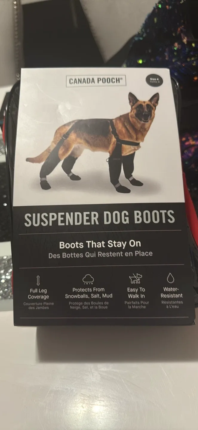 Canada Pooch Suspender Dog Boots - Size 4