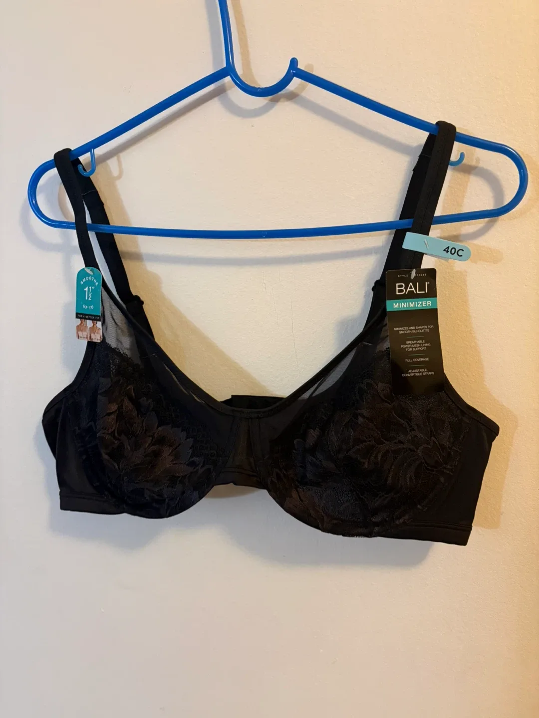 Bali Minimizer Bra - Size 40C - Black
