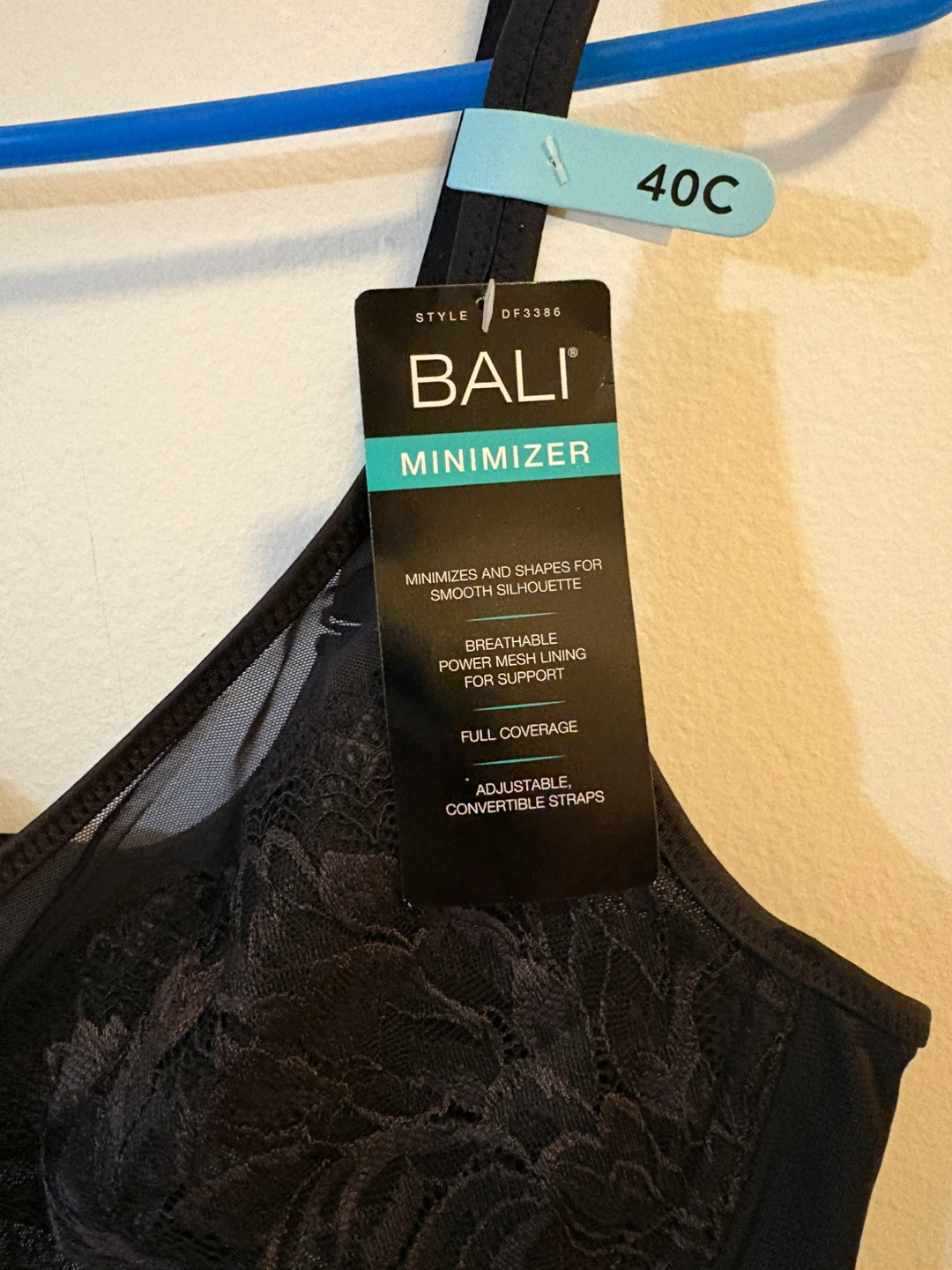 Bali Minimizer Bra - Size 40C - Black - photo 2