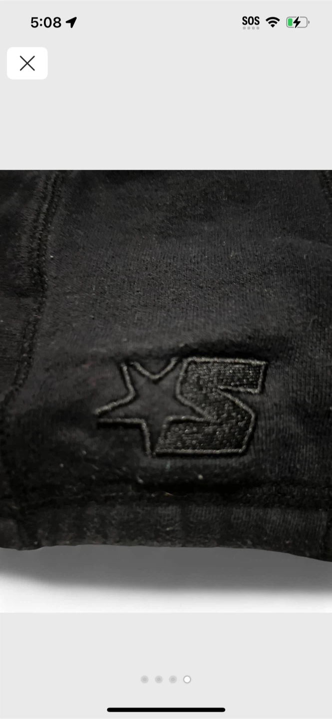 Unisex Y2K Starter Black Hoodie W/ White&Silver Logo - photo 4
