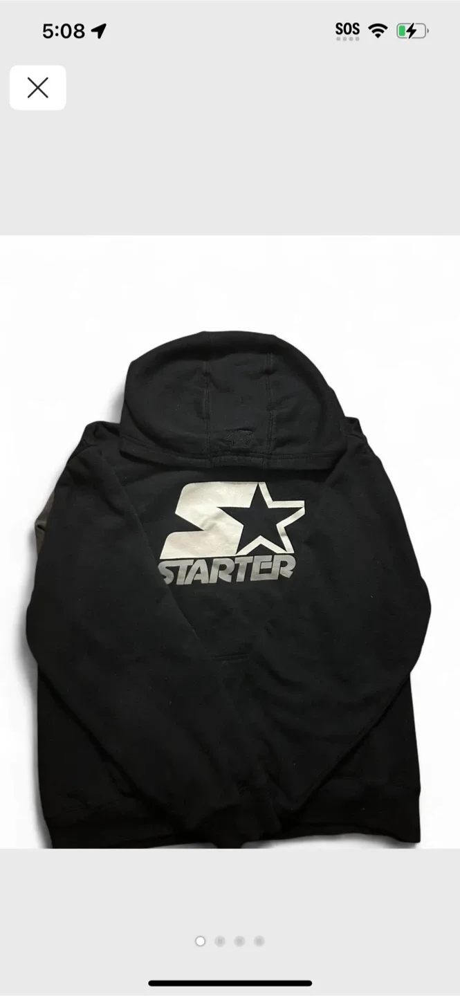 Y2K Starter Black Hoodie