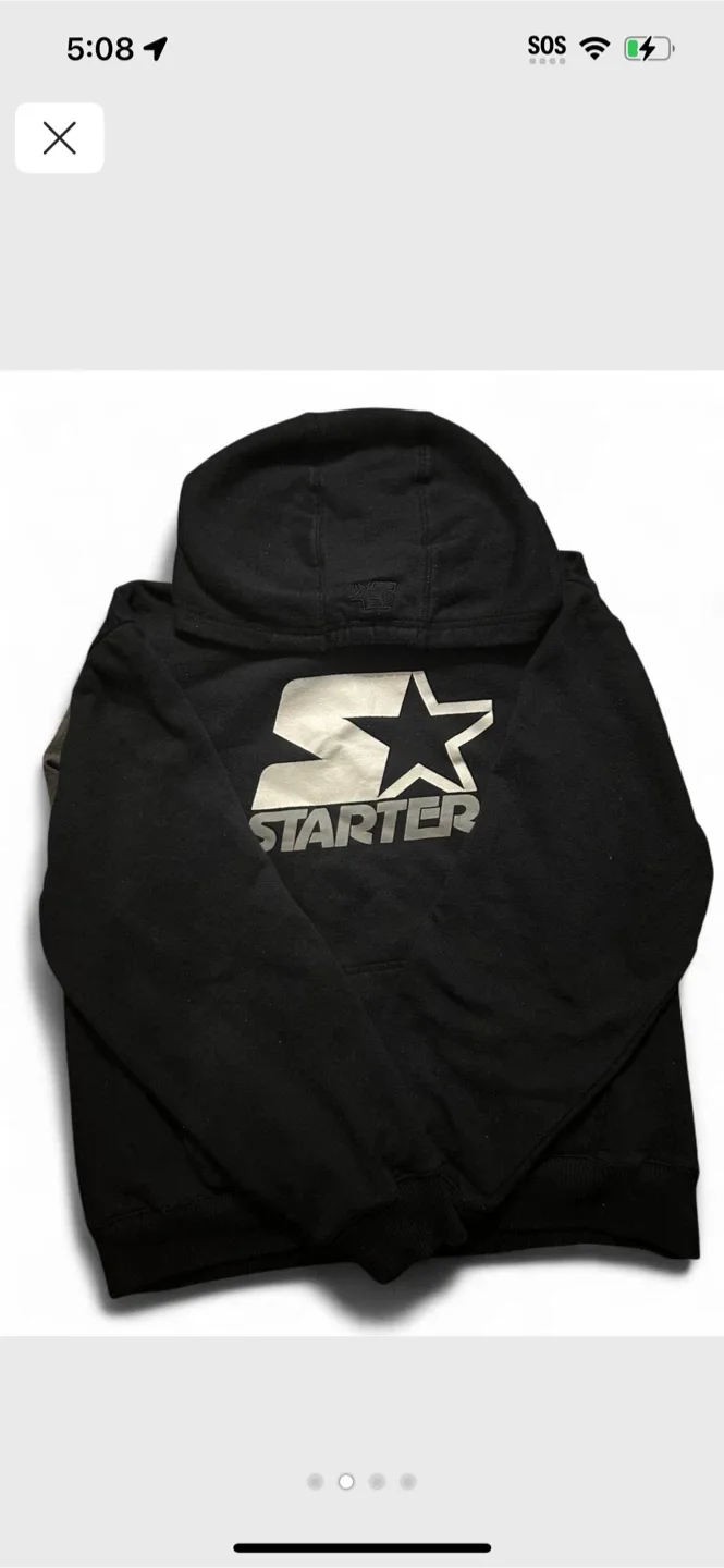 Y2K Starter Black Hoodie image indicator(2)