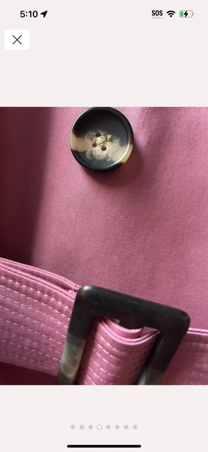 Reitmans Pink Trench Coat - Size M image indicator(3)